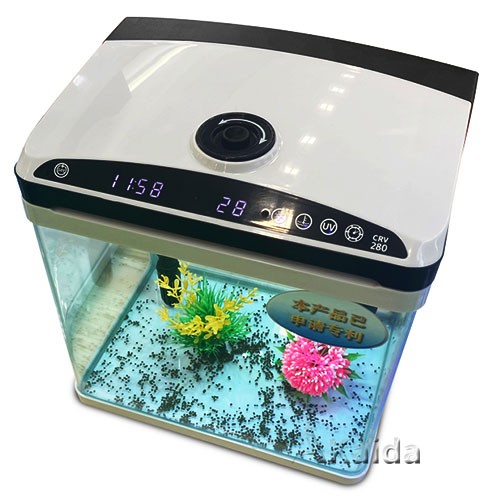 Fish Tank White Glass Aquarium Newest Model CRV Desktop Aquarium