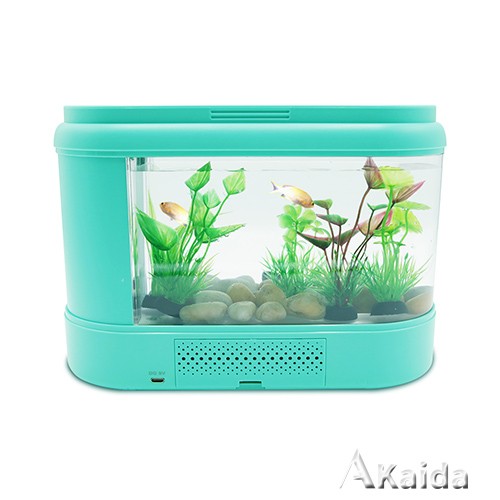 Portable 7colors LED lights by touch aquarium usb mini aquarium Acrylic fish tank 