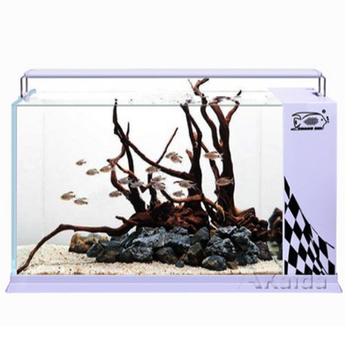 Super Clear Glass K Series With bracket LED light Mini Aquarium