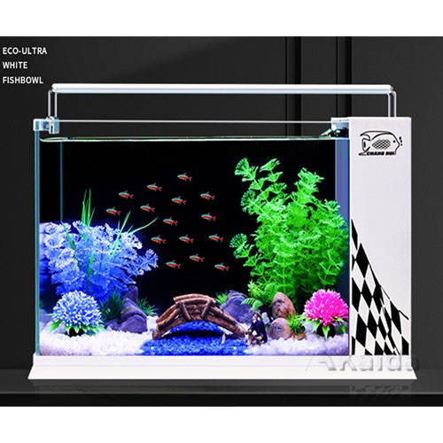 Super Clear Glass K Series With bracket LED light Mini Aquarium